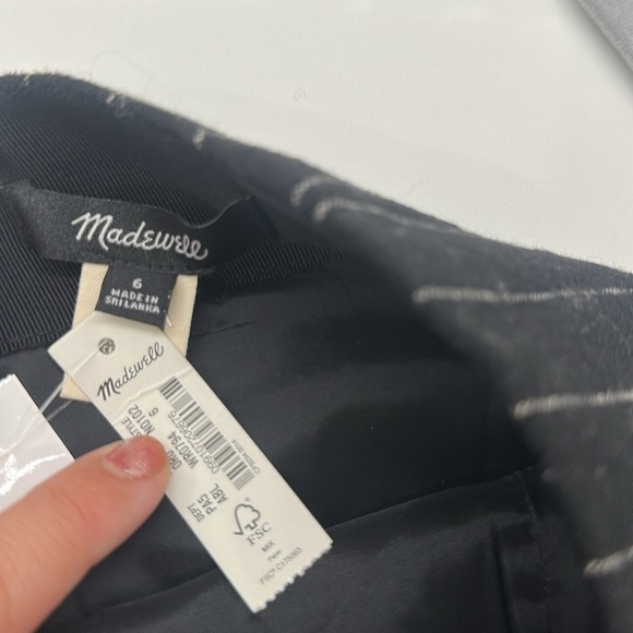 NWT Madewell striped‎ women’s wool miniskirt size 6 - Picture 10 of 11